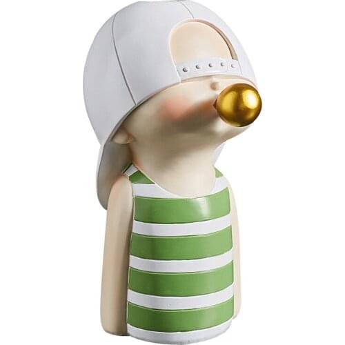 Nordic Home Decoration Resin Flower Vase Boy and Girl Vase Tabletop Living Room Decor Plant Pots Decorative Household Vase Decor