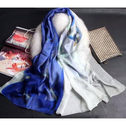 [SLKSCF] 175X135CM Summer silk shawl real silk chiffon pashmina quality pure silk scarves sunscreen capes