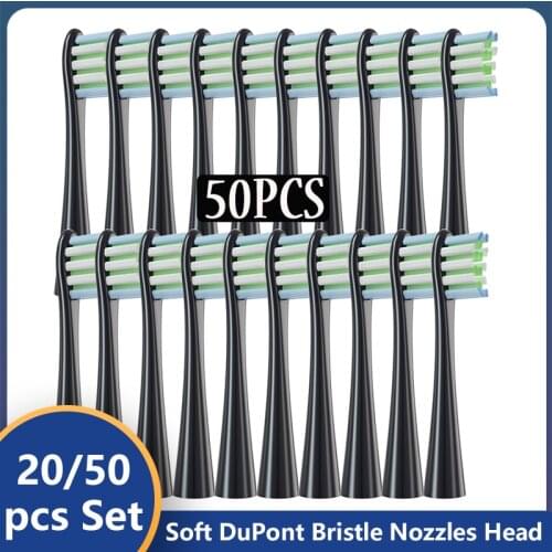 20-50pcs Replacement Brush Heads Feather Brush for Oclean X/ X PRO/ Z1/ F1 Sonic Electric Toothbrush Soft DuPont Bristle Nozzles