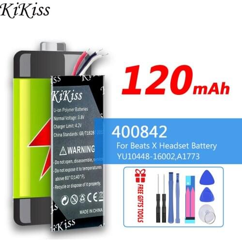 KiKiss 120mAh Replacement Battery for Beats X Headset Battery YU10448-16002,A1773 Batterie Bateria
