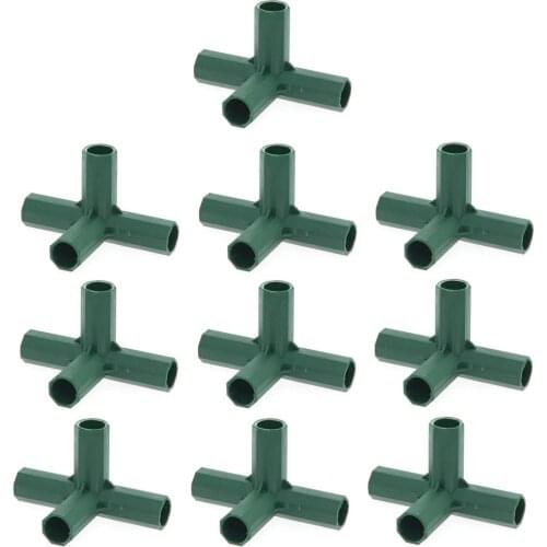 Greenhouse Frame Connector Plants Awning Pillar Connectors Climbing Plants Awning Pipe Pole Connecting Joints Garden Tools