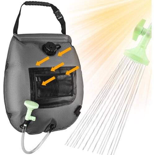 Solar Camping Shower Bag Latest 5 Gallons/20L Portable Outdoor Shower Bag with TPU and Eco-Friendly Material for Camping Travel