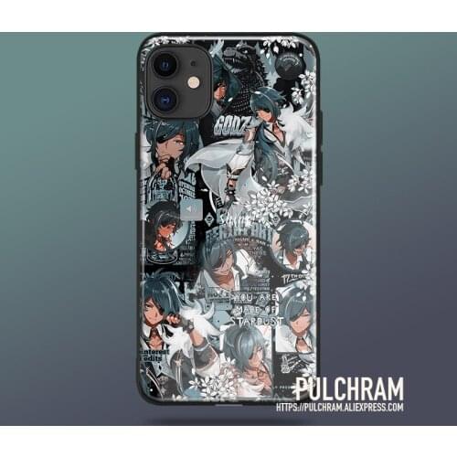 Genshin Impact Diluc Glass Soft Silicone Phone Case Cover Shell for IPhone SE 6s 7 8 Plus X XR XS 11 12 Mini Pro Max