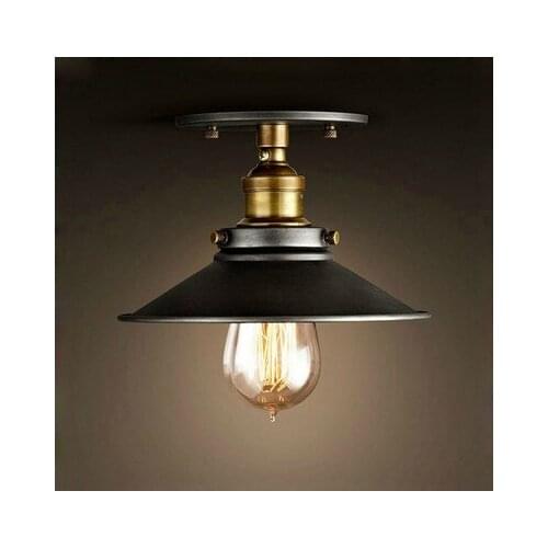 Vintage Rural Retro Ceiling Lamps 90-260V E27 Iron Metal Spray Painting Process Bar Cafe Restaurant Attic Corridor Balcony Light