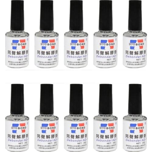 10pcs 20g/ bottle Adhesive remover liquid cleaner of uv glue oca on lcd or glass also could used for nail polish remover