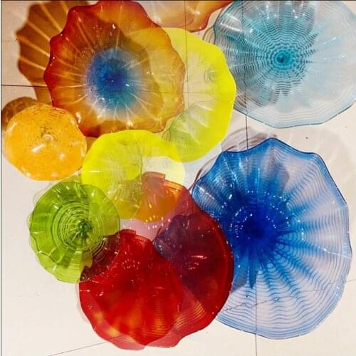 100% Hand Blown Murano Glass Wall Lamps Modern Art Deco Customized Glass Wall Art