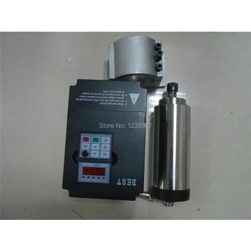 2.2KW 220v Air cooled Spindle Motor Kit ER16 80mm Spindle Motor GDZ80-2.2F+ 2.2KW Inverter VFD+ Mounting Bracket for CNC Router