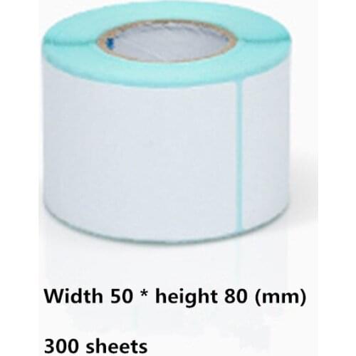 50 * 80mm * 300 sheets / roll thermal printer product price bar code sticker label waterproof