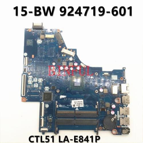 For HP ProBook 15-BW 15-BW080NR CTL51 LA-E841P Laptop Motherboard A9-9420 CPU 924719-601 924719-501 924719-001 100%Working well