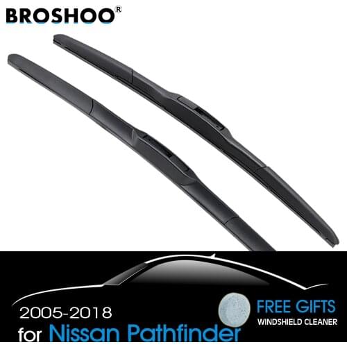 BROSHOO Car Wipers Blade For Nissan Pathfinder R51 R52 2005 2006 2007 2008 2009 2010 2011 2012 2013 2014 2015 2016 2017 2018