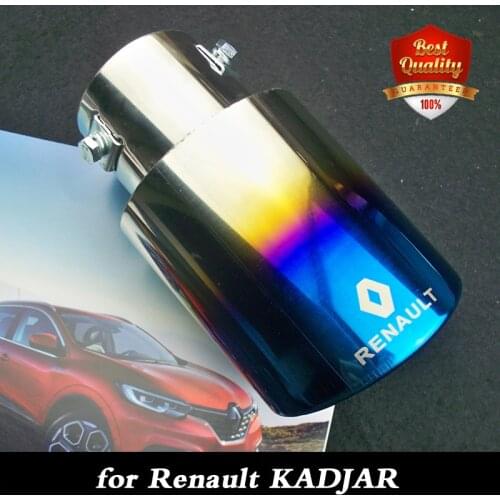 Free shipping for Renault KADJAR 2015-2018 Stainless steel exhaust pipe tail pipe muffler auto accessories 1 pcs bake blue