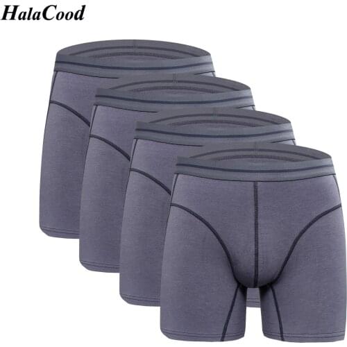 4Pcs/lot Men Long Boxer Shorts Mens Underwear Plus Size Underpant Man Boxer Homme Boxers Mens Underwear Male Cuecas Boxershorts