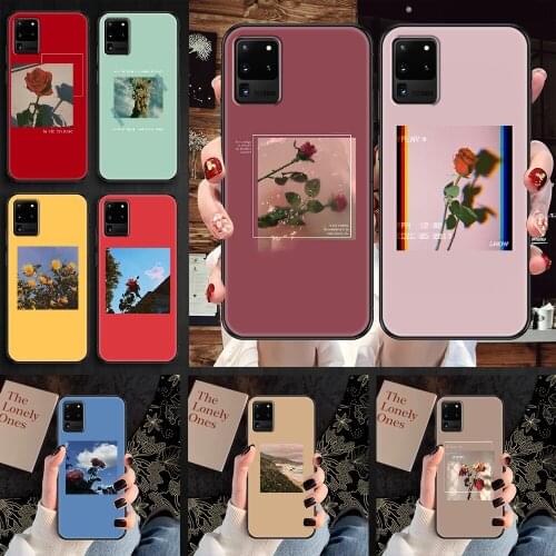 Great art prints flowers Sunflower Phone case For Samsung Galaxy Note 4 8 9 10 20 S8 S9 S10 S10E S20 Plus UITRA Ultra black