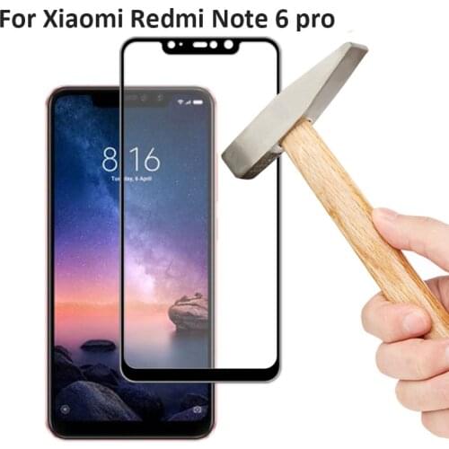 5PCS Black Ultra-Thin screen protector Tempered Glass for Xiaomi redmi Note 6 pro note6 Pro 6pro full Screen protective