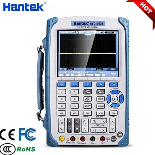 Hantek Digital Handheld Oscilloscope Multimeter 5.6 Inches TFT Color LCD Screen, High Resolution (640*480) DSO1062B/1102B/1202B