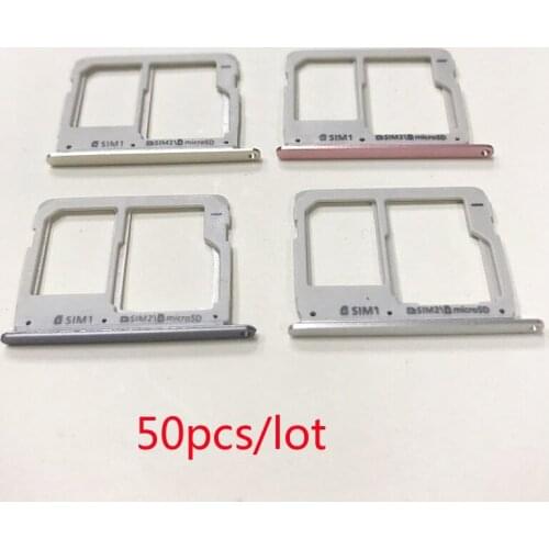 50pcs/lot SIM Card Holder for Samsung Galaxy A3 A5 A7 2016 Dual SIM Micro SD Card Tray Slot A310 A510 A710 Replacement