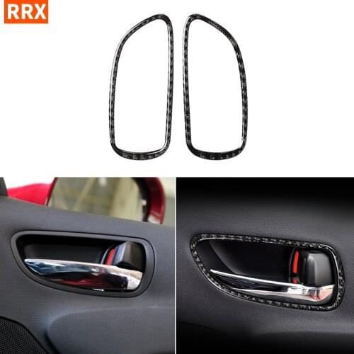 For Lexus IS250 300 350C 2006-2012 Carbon Fiber Inner front rear Door Handle Wrap Hand Pull Frame Decals Cover Sticker Strips