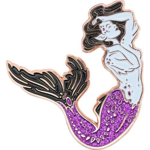 Mermaid fantasy enamel pin fairytale art gift women beautful accessories