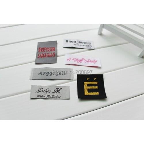 Labels for clothes limited special offer bags clothing tags 1000pcs/lot separate cut cloth fabric woven custom logo