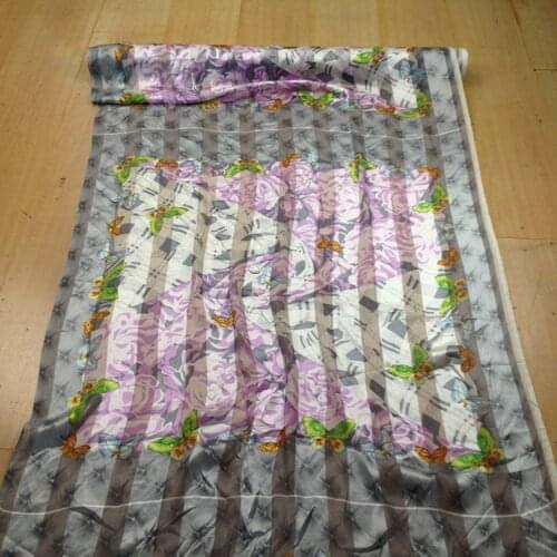 #H681,sell by 9m(10PATTERN),100% Pure Silk fabric chiffon+charmeuse,width:83cm,thickness:5--8mm