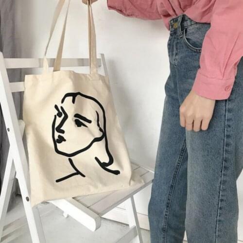 Casual style Canvas Shopping Bag Large Capacity Unisex Graphic gift Handbag Shoulder Tote Grocery Shopping Bags
