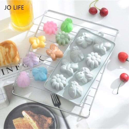 JO LIFE Cartoon Cake Decoration Tool Forest Insects Flower Fondant Cake Mold Silicone Chocolate Candy Molds