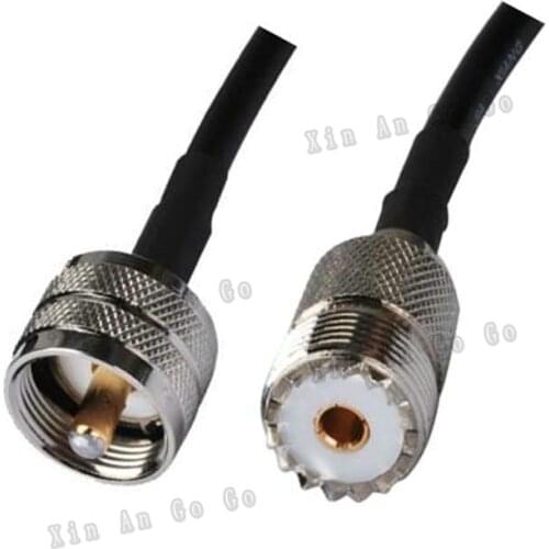 Factory sales RF Coaxial cable UHF male to female connector UHF PL259 male to UHF female RG58 Pigtail cable 50cm Fast ship