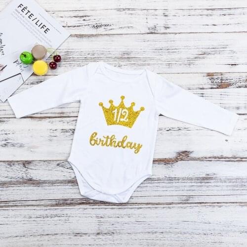 Infant Baby White sleeves Cotton Jumpsuit Clothes Newborn Baby Boy Girl Kids Bodysuit Toddler Newborn Kids Baby Clothing