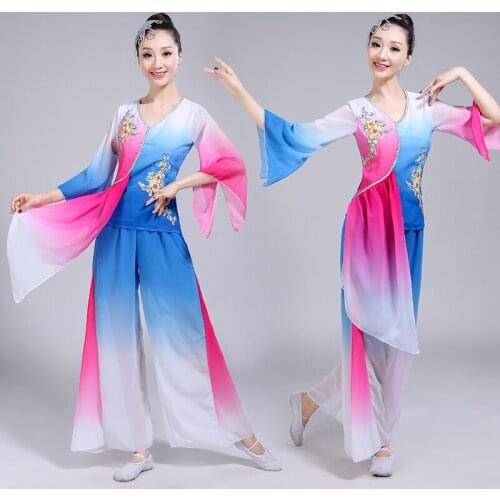 New style hanfu classical dance yangko costume costume female adult performance clothing national dance costume long skirt