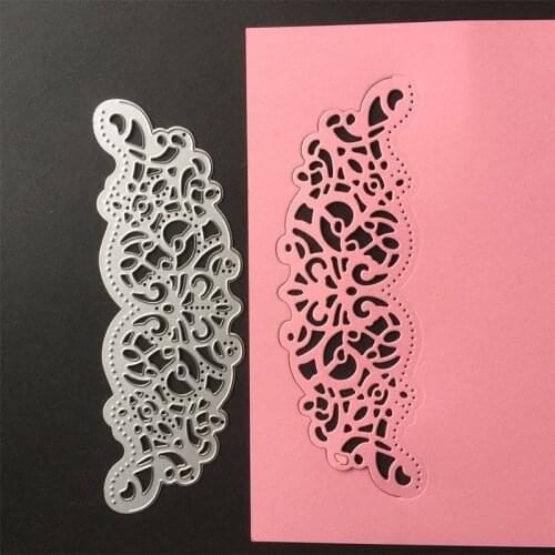 Metal Stencil Frame Greeting Card Edge Embossing Template Making Scrapbook Tools Carbon Steel Lace Hollow Border Cutting Dies