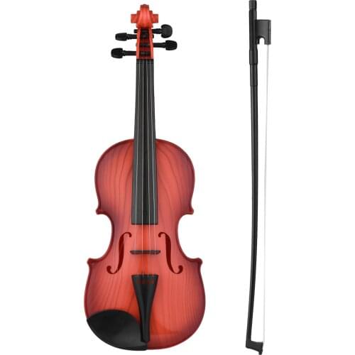 Kids Toy Violin Mini Electric Violin with 4 Adjustable Strings Violin Bow Children Musical Intrument Toy Music Toy