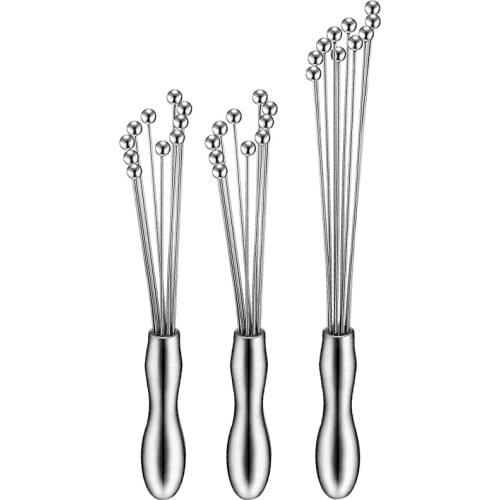 Ball Whisk Set Wire Egg Whisk Egg Beater Manual Mixer Whisk for Sauces Cream Cooking Stews,Batter DIY Baking