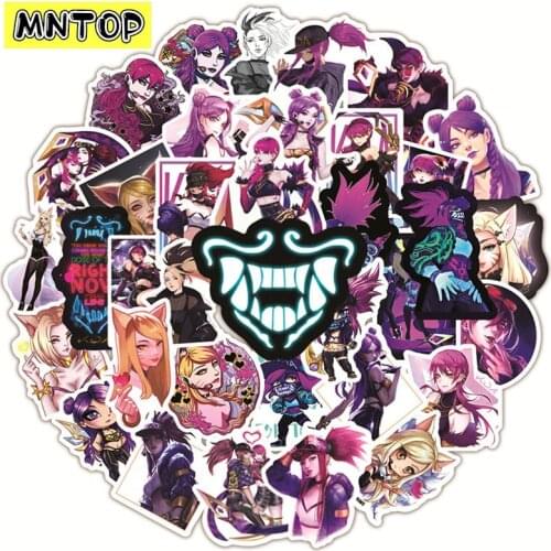 10/30/50Pcs/set Game KDA Stickers Laptop DIY Guitar Luggage Skateboard Phone Bike Waterproof Graffiti Sticker Decals Kid Toys