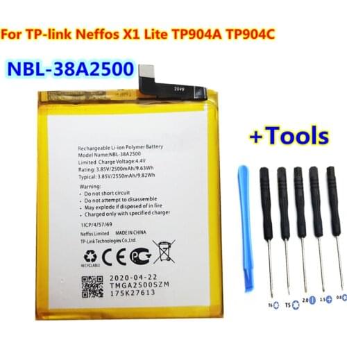 New 2500mAh NBL-38A2500 Replacement Battery For TP-link Neffos X1 Lite TP904A TP904C