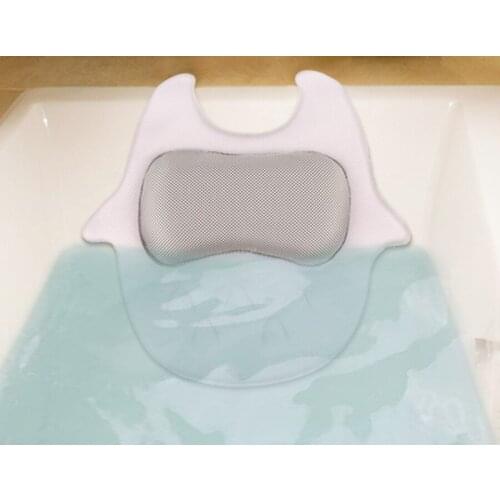 Spa Bath Pillow Luxury Bath support Pillow Cushion 5 Suction Cups NEW