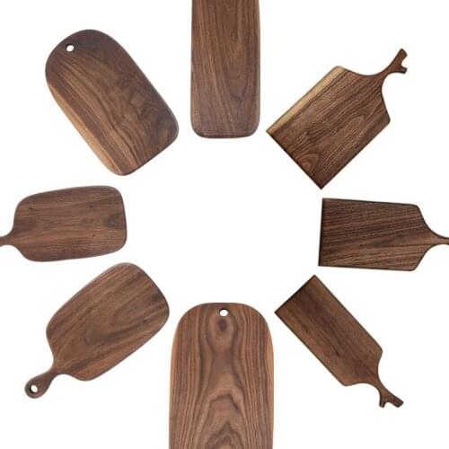 Chopping board solid wood black walnut pizza board full wood board cutting vegetables cutting fruit board kitchen tools