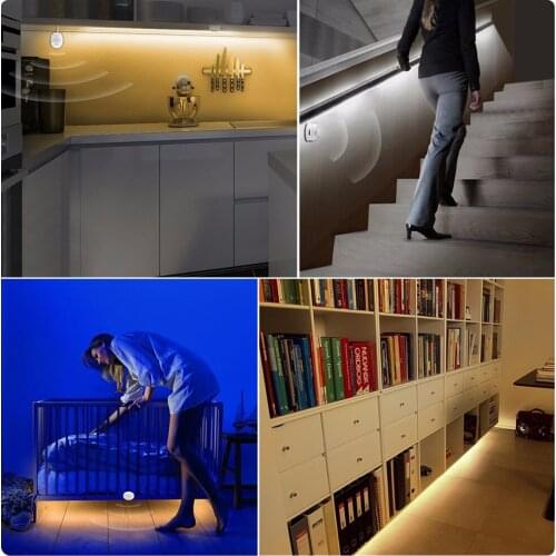 LED Strip Light Wireless Motion Sensor Lamp Strips Diode Tape TV Backlight Childrens Night Light Home Christmas Decoration Led