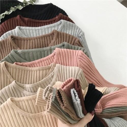 Basic Knitted Sweater Women Autumn Winter Bottoming Sweaters Pullover Lady Casual O-neck Slim Jumper