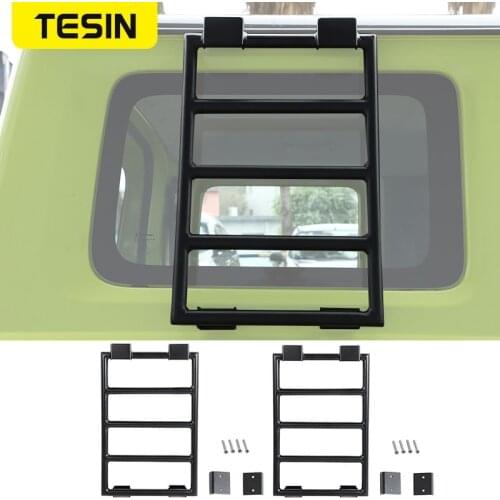 TESIN Car Rear Window Extension Climbing Ladder Climbing Protective Frames For Suzuki Jimny 2019 2020 2021 Exterior Accessories