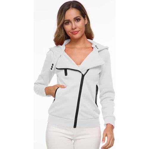 Plus Size Jacket Women Fad Autumn Winter Coat Hood Oversize Jacket Female White Coat Zipper Warm Hoodie Jackets For Women