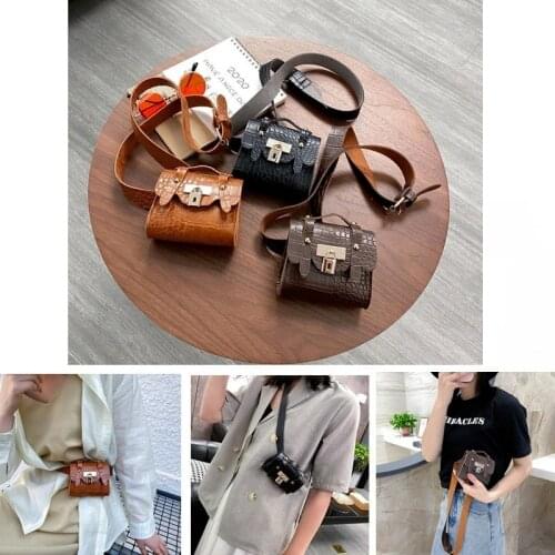 Ladies' New Fashion Accessories Mini Crocodile Leather Belt Bag Lipstick Pocket Small Waist Bag Trendy All-match