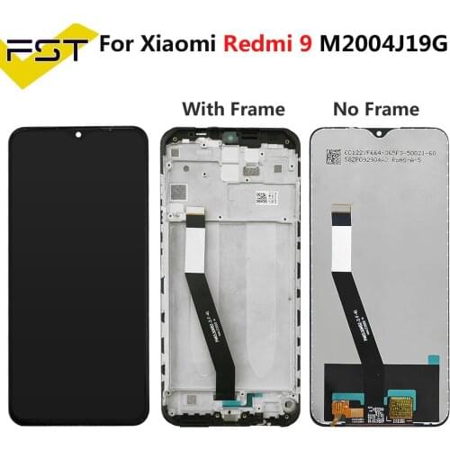 6.53''For Xiaomi Redmi 9 M2004J19G LCD Display Touch Screen Digitizer Assembly Frame Replacement Display For Redmi9 LCD Screen