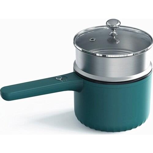 220V 2 Layers Electric Cooking Pot Non-Stick Household Electric Frying Machine Multi Cooker Portable Hot Pot