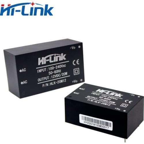 5pcs/lot Hi-Link 220v 12V 20W AC DC compact isolated step down power supply module HLK-20M12 support OEM/ODM