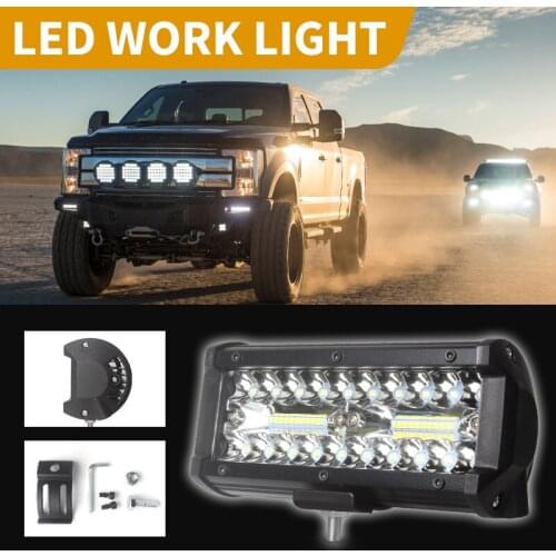 7inch 120w LED work light bar combo beam car Driving lights for Off Road truck 4WD 4x4 UAZ motorcycle ramp 12V 24V auto fog lamp