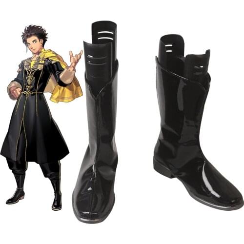 Fire Emblem Three Houses Claude Cosplay Boots Black Shoes Leather Boots Custom Made Any Size for Adults and Kids