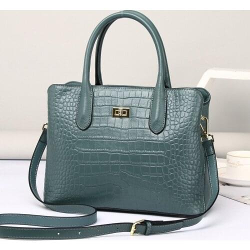 BRIGGS High Quality Genuine Leather Bags For Women Simple Classic Shoulder Bag Commute Soft Crossbody Tote Handbag Female
