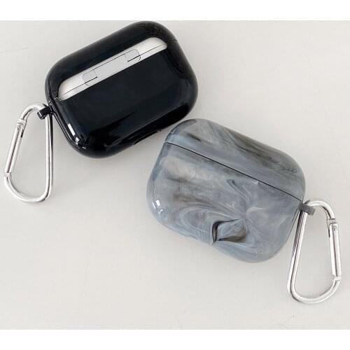 Marble Pattern Earbuds Case For Airpods Pro Cover Shell Earphone Accessories Hard PC Headset Coque For Airpods 1 2 3 With Hook
