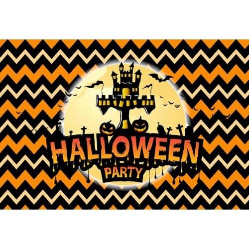 Black and Orange Chevron Background Backdrop 7x5ft Halloween Backdrop Cute Kids Party Banners for Photographic Custom Baby Holid