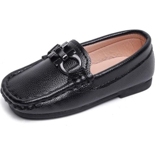 Children Casual Shoes for Boys Toddlers Kids Sneakers Soft PU Leather with Metal Buckle Classic Soft Fashion Leather Loafers Hot